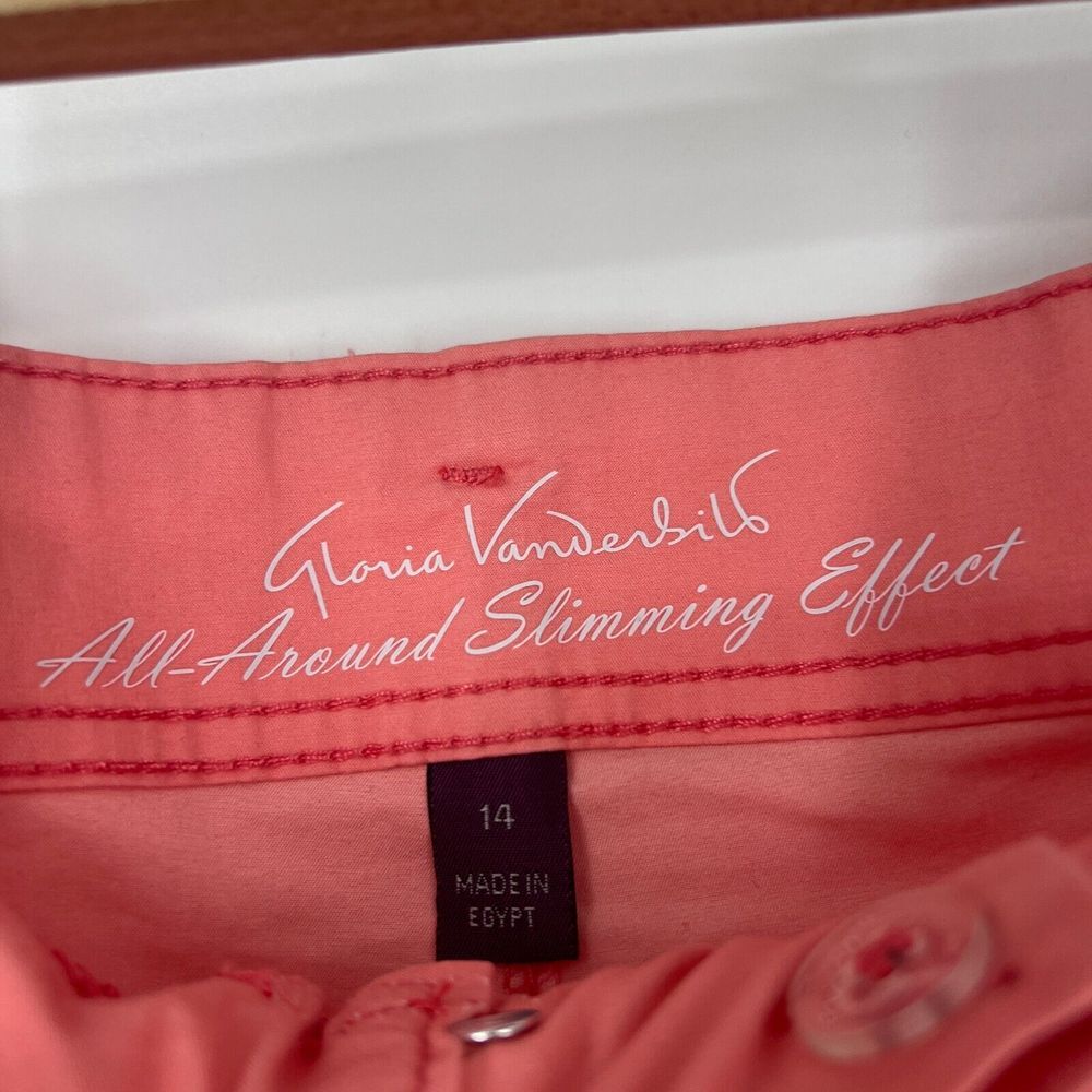 GLORIA VANDERBILT Pants Womens Size 14 Crop Wide Leg Ankle Marjan Rose Pink NWT - Picture 9 of 13